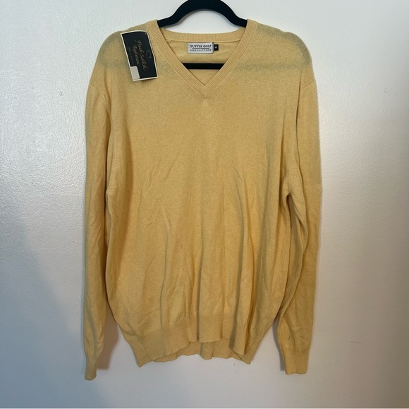 tuttle golf Other - NWT Tuttle Golf Collection Yellow Cashmere And Silk Vintage Sweater Medium